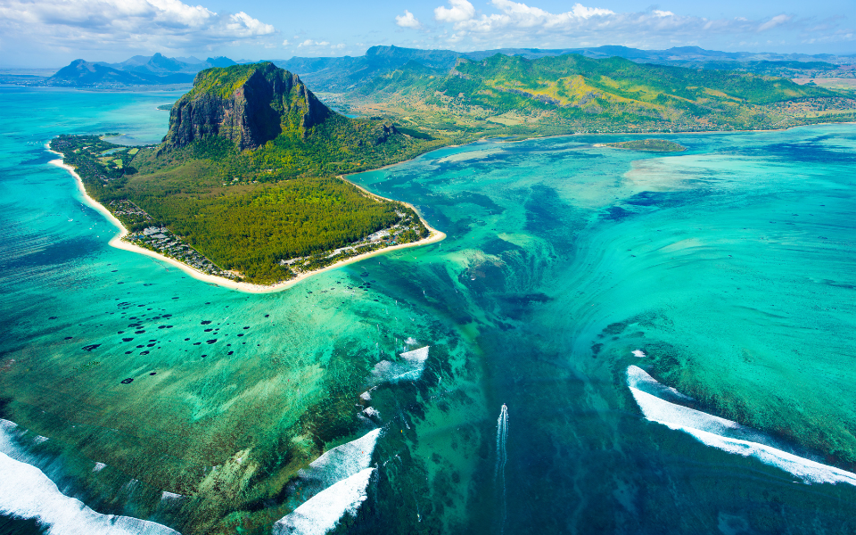Mauritius von oben