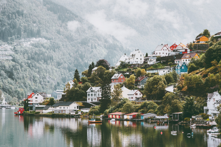 Odda Stadthäuser in Norwegen 